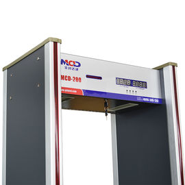 6 Zones Walk Through Metal Detector Body Temperature Detector Door