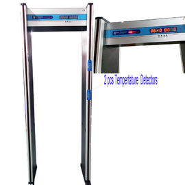 6 Zones Walk Through Metal Detector Body Temperature Detector Door
