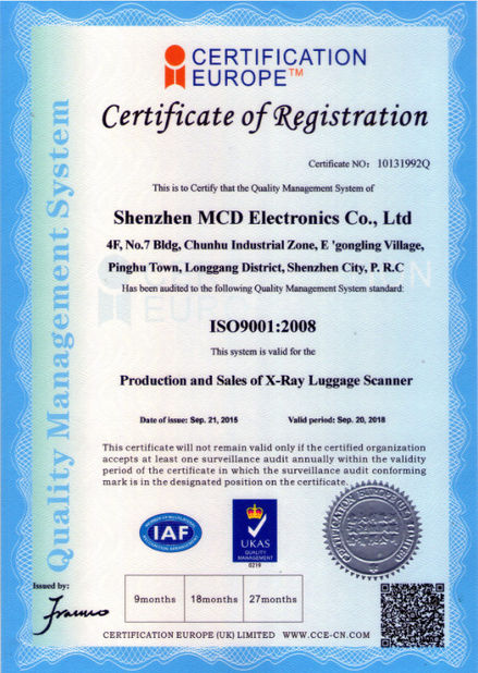 Китай Shenzhen MCD Electronics Co., Ltd. Сертификаты